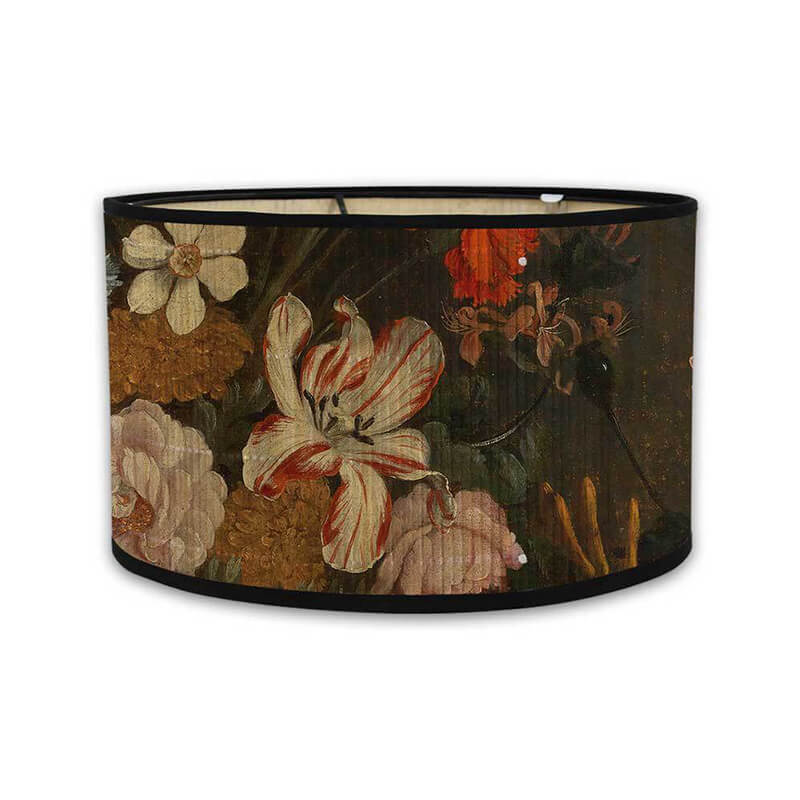 Vintage Floral Lamp Shade, Dutch Masters Still Life Style | Handcrafted Baroque Flower Print