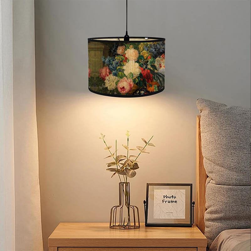 Vintage Floral Lamp Shade, Dutch Masters Still Life Style | Handcrafted Baroque Flower Print