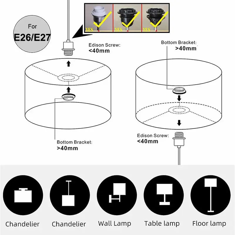 Tropical Boho Light Shade with Palm Tree Printed - Shade Only