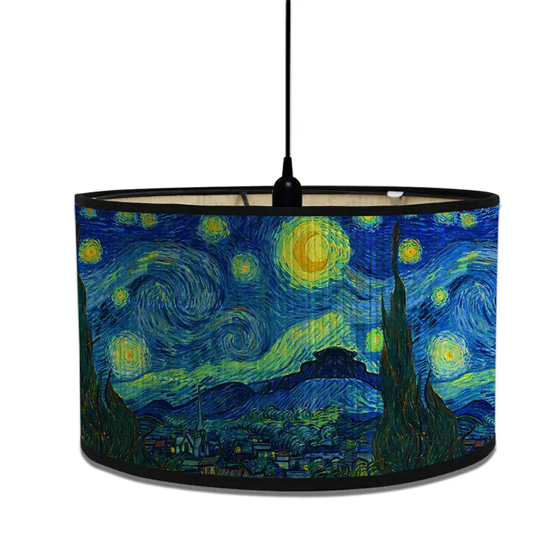 Van Gogh Inspired Artistic Drum Lamp Shade