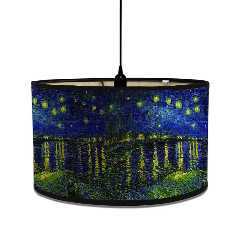 Van Gogh Inspired Artistic Drum Lamp Shade